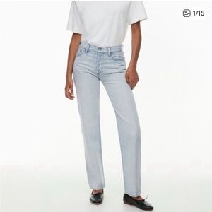 Aritzia Denim Forum The '90s Joni Lo-Rise Loose Jeans Barely There Blue 30